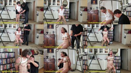 Cinched and Secured, Bounded to a pole - Genevieve’s Tearful Tit Torment 
