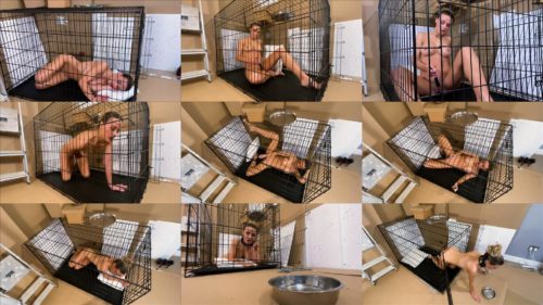 Enslaved Jasmine Sinclair Caged: Her New Life Begins! She stripped and tied up in a cage with sex toy