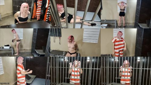 Heavyweight handcuffs for Daisy in prison - Daisy under investigation for Grand Theft Auto Part 2 of 2 - Metal Bondage