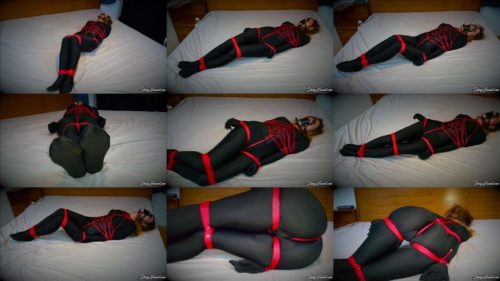 Shinybound Michelle  in her first ever tie - Crotch rope for  real bondage - Rope bondage