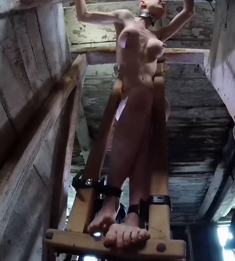 Extreme Bondage – Brutalmaster Cow Stall - Helpless Greyhound gets bound to a suspended wooden frame and tormented and tortured