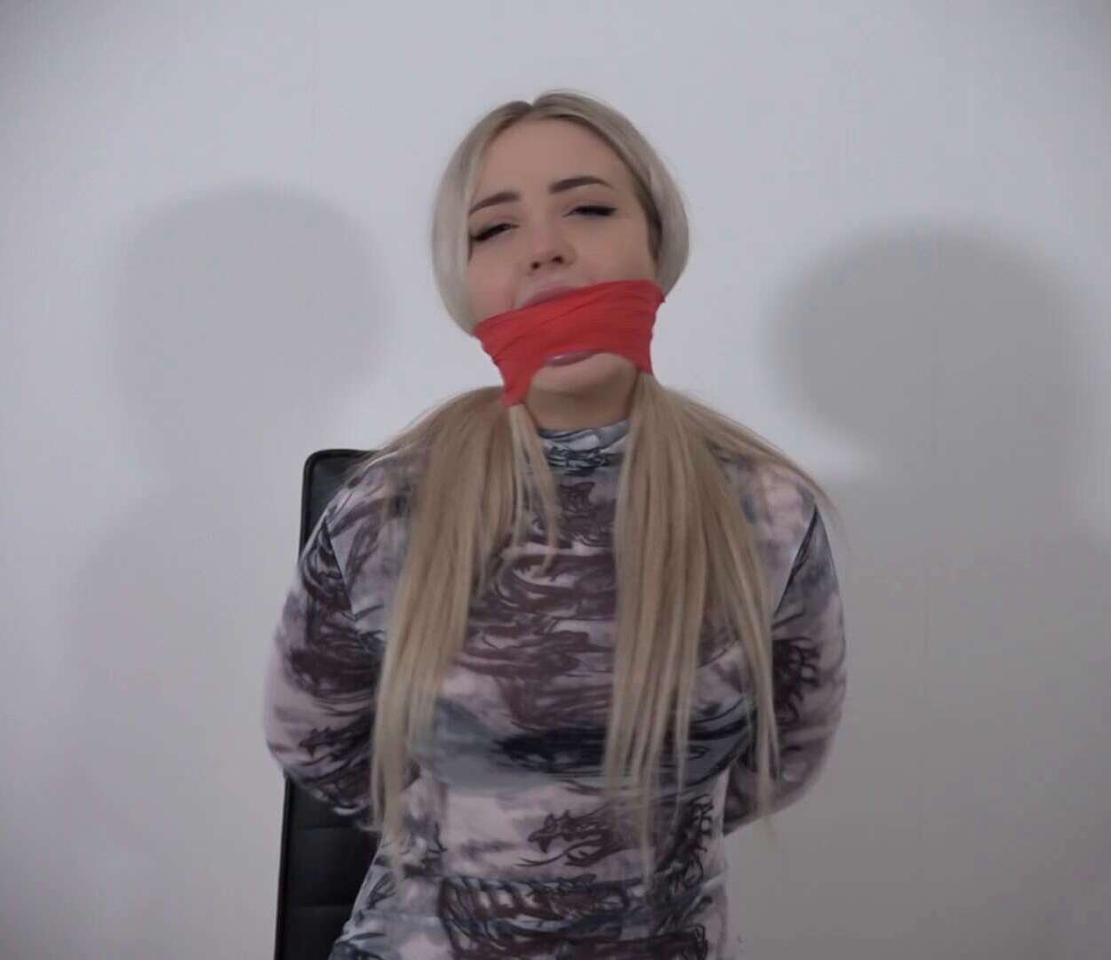 Tight cleave gag - Aubrey is stuffed and wrap gagged – Multiple Gags HD - Gagattack