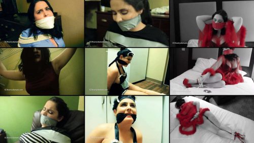Tilly McReese - 2020 Compilation - Gagged Tilly McReese is bound - Rope Bondage