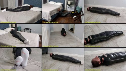 Mummification - Tape Bondage - Rachel Adams is Wrapped and Helpless - Very sticky predicament! - Cinched and Secured