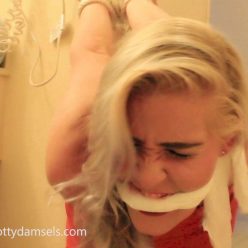 Rope Bondage - Whitney Morgan: Femme Fatale In Trouble (The Complete Version) - Whitney is closet bound and cleave gagged