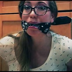 Samantha Grace is bound with rope and cleave gagged - Samantha Grace: The Collection Part 1 - Bandana gag,cleave gag