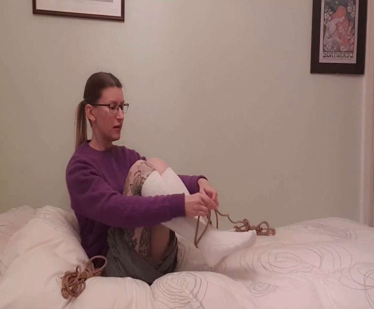 Catherina Sterling - Self Bondage Gone Wrong at Mother's House!