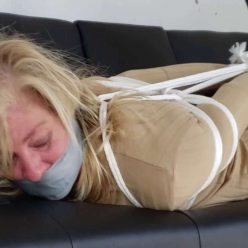 Rope Bondage - Dakkota with tape gag - DRAGNET! - Cinched and Secured