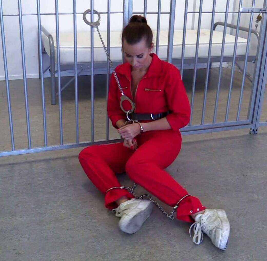 Handcuffs Bondage - The new red uniform - Cindy Dollar - Prison uniform, cuffs,shackles,handcuffs for bondage play