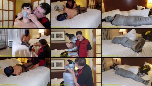 Mummification Bondage - Lil Mizz Unique - Mummified Identity Theft - Cinched and Secured