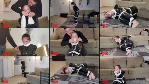 Rope Bondage - Rachel Breaks and Enters, But She Does Not Leave! - Cinched and Secured