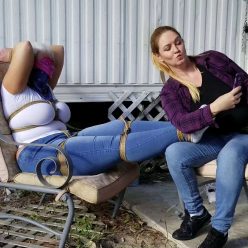 Sandra Silvers and Lisa Harlotte - Tied Up For Trailer Tart - Bondage F/F