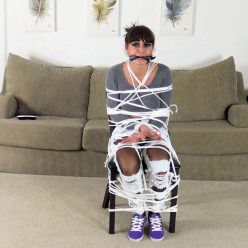 Rope Bondage - Lil Miz Unique - Cool Aunt Bound and Gagged - Cinched and Secured