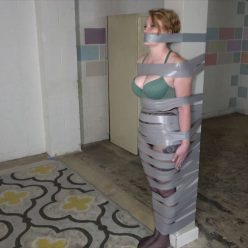 Izzie Taped To a Post - Boundinthemidwest - Bondage F/F