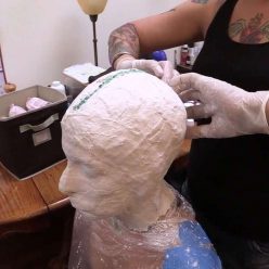 Elise's Head is Plaster Casted