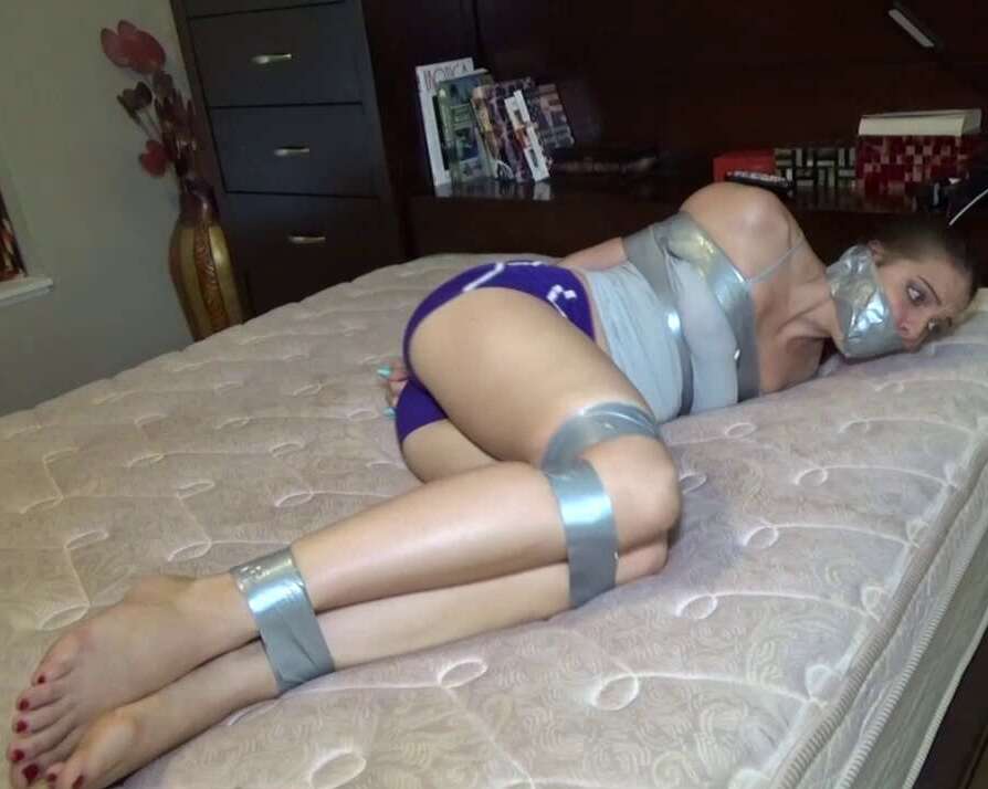 Sexy Sadie Webcam Model taped & Gagged Too Tight